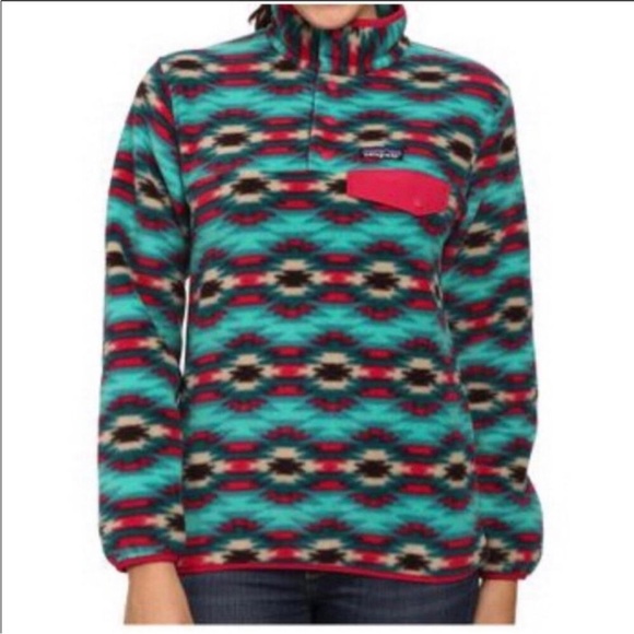 Patagonia Aztec Boho Synchilla Fleece Snap T Pullover Small - Picture 3 of 15